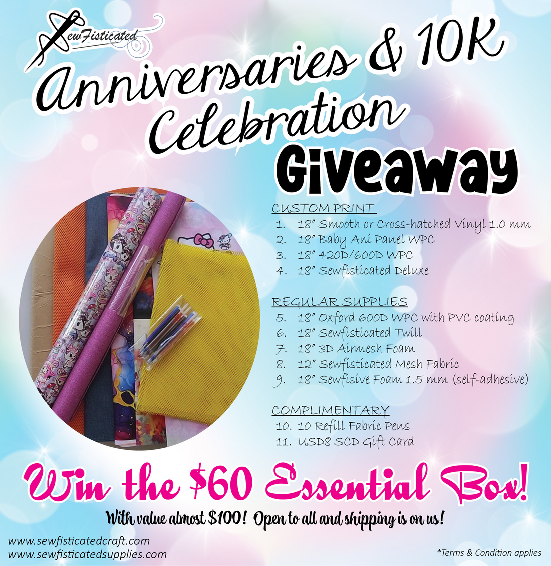 Anniversaries & 10K Member Celebration - Giveaway!