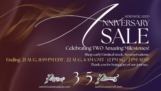 Celebrating 3 Years of Sewfisticated Supplies