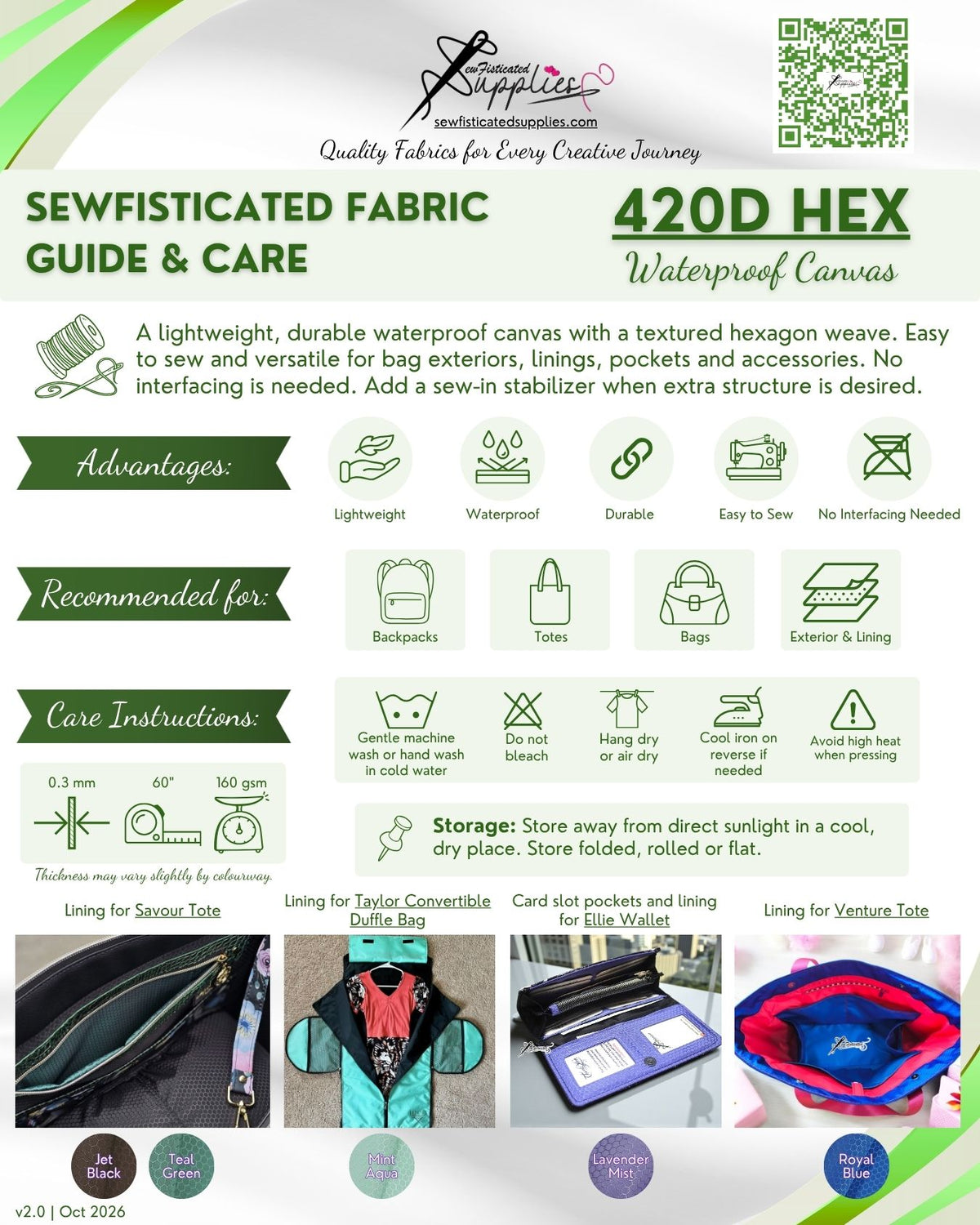 420D Hexagon - Graphite