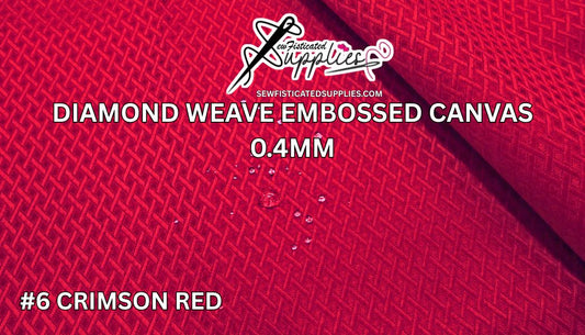 Diamond Weave Embossed Canvas - #6 CRIMSON RED