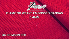Diamond Weave Embossed Canvas - #6 CRIMSON RED
