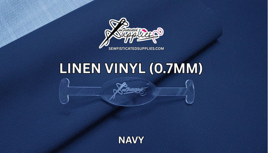 Linen Vinyl - NAVY BLUE