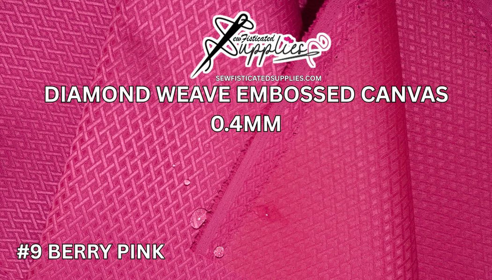 Diamond Weave Embossed Canvas - #9 BERRY PINK