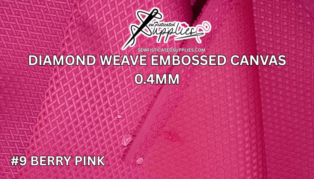 Diamond Weave Embossed Canvas - #9 BERRY PINK