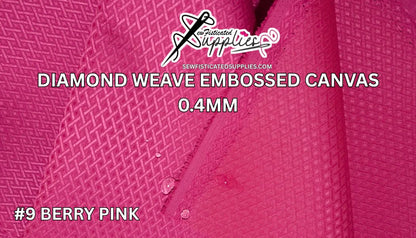 Diamond Weave Embossed Canvas - #9 BERRY PINK