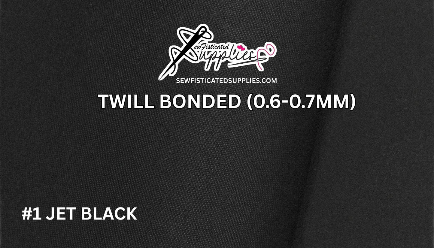 Twill Bonded - JET BLACK