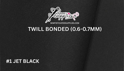Twill Bonded - JET BLACK