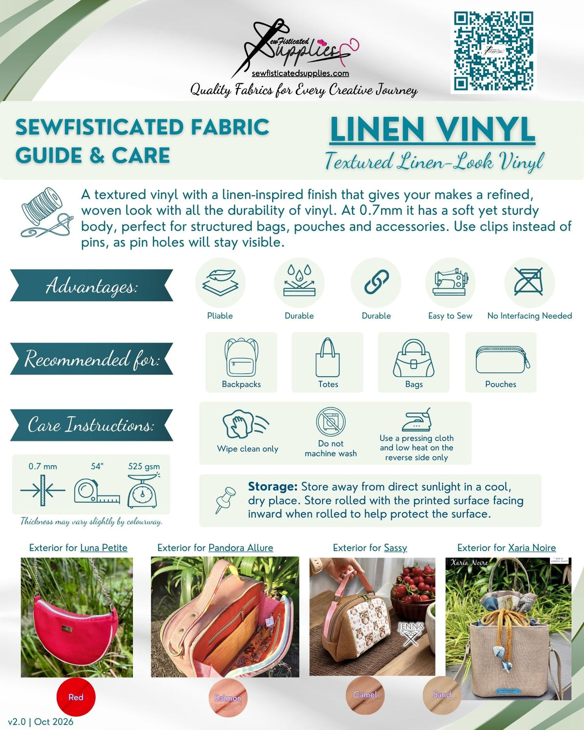 Linen Vinyl - RED