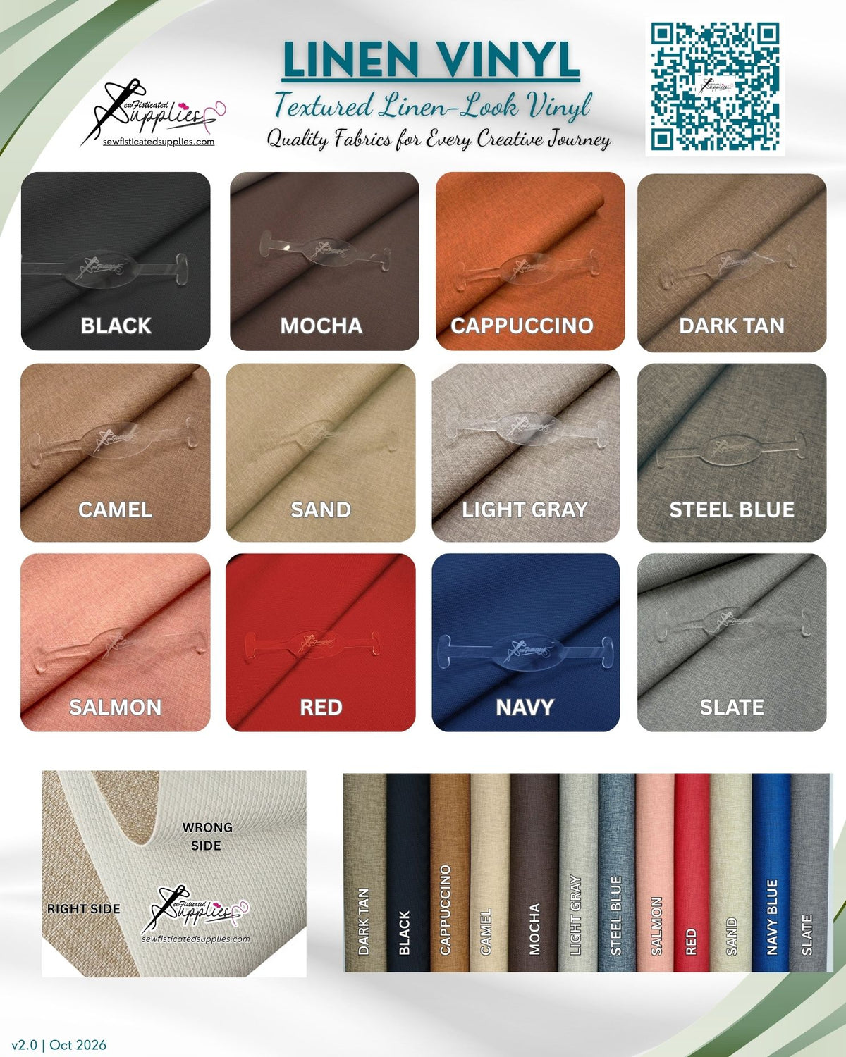 Linen Vinyl - RED
