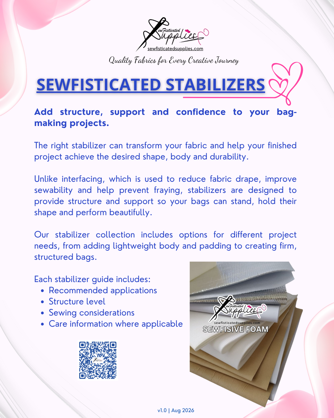 Sew-In Stabilizer Foam