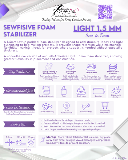 Sew-In Stabilizer Foam