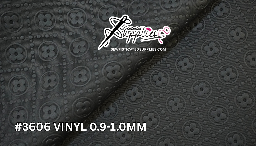 Diamond Circle Floral Embossed Vinyl - 41"