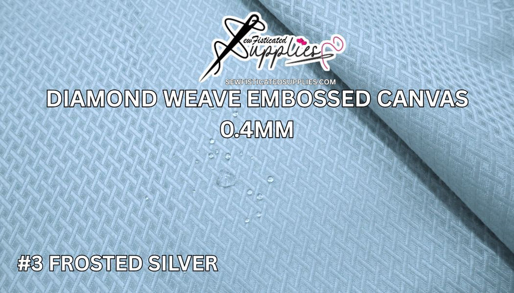 Diamond Weave Embossed Canvas - #3 FROSTED SILVER