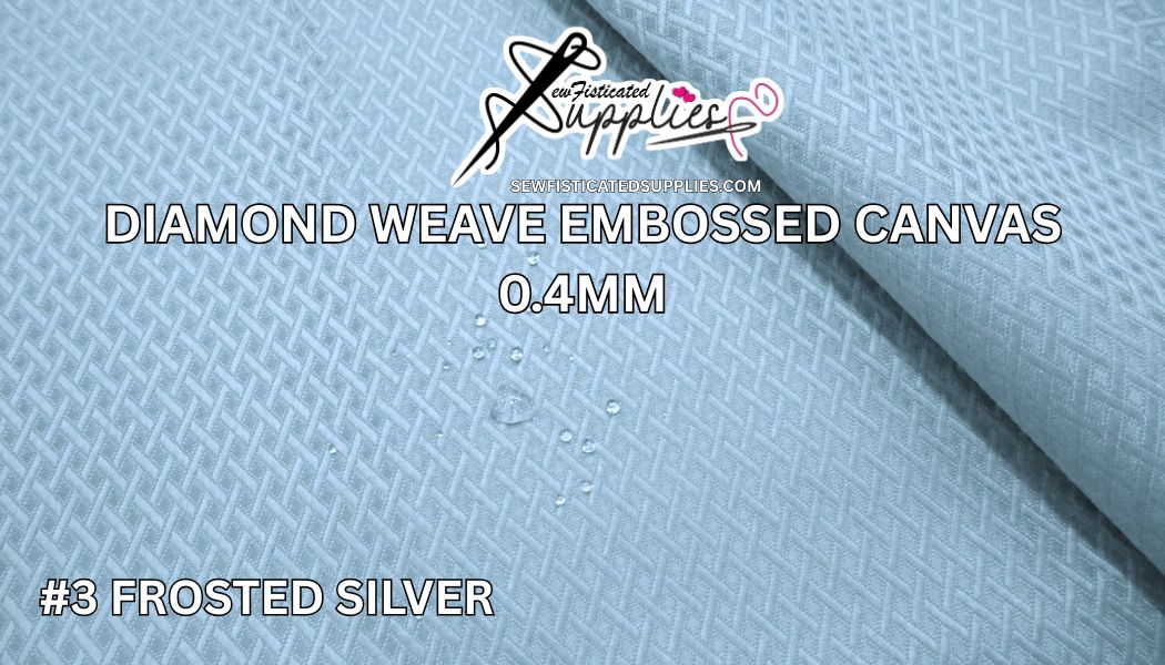 Diamond Weave Embossed Canvas - #3 FROSTED SILVER