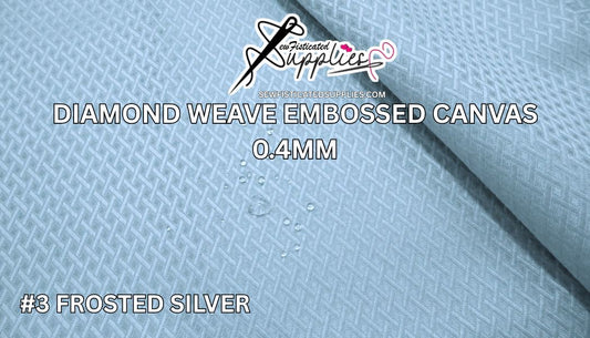 Diamond Weave Embossed Canvas - #3 FROSTED SILVER