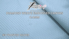 Diamond Weave Embossed Canvas - #3 FROSTED SILVER