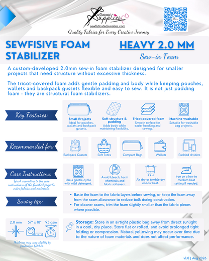Sew-In Stabilizer Foam