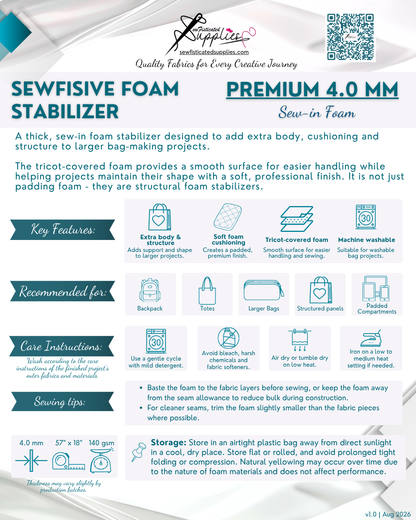 Sew-In Stabilizer Foam