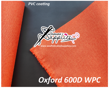 Oxford 600D Waterproof Canvas with PVC coating