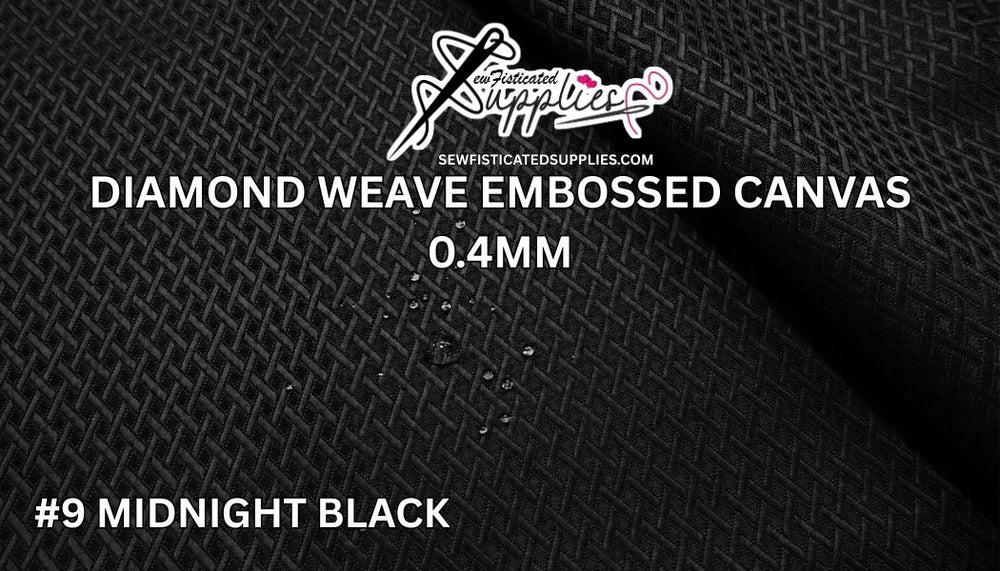 Diamond Weave Embossed Canvas - #1 MN BLACK
