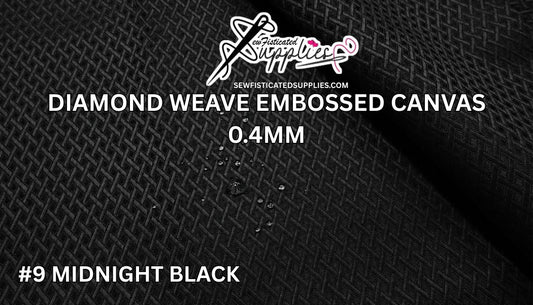 Diamond Weave Embossed Canvas - #1 MN BLACK