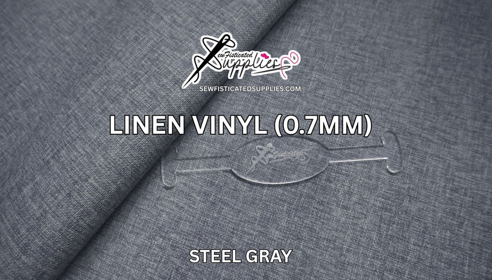 Linen Vinyl - STEEL BLUE
