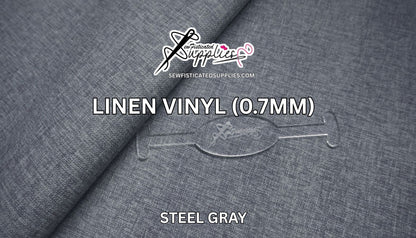 Linen Vinyl - STEEL BLUE