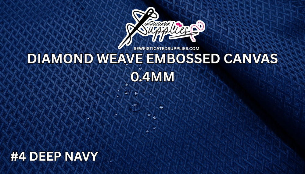 Diamond Weave Embossed Canvas - #4 DEEP NAVY