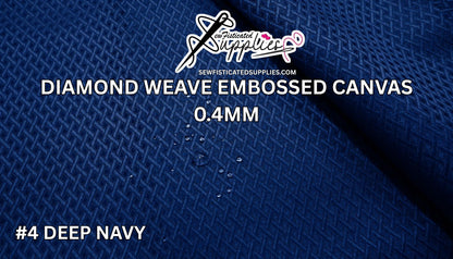 Diamond Weave Embossed Canvas - #4 DEEP NAVY