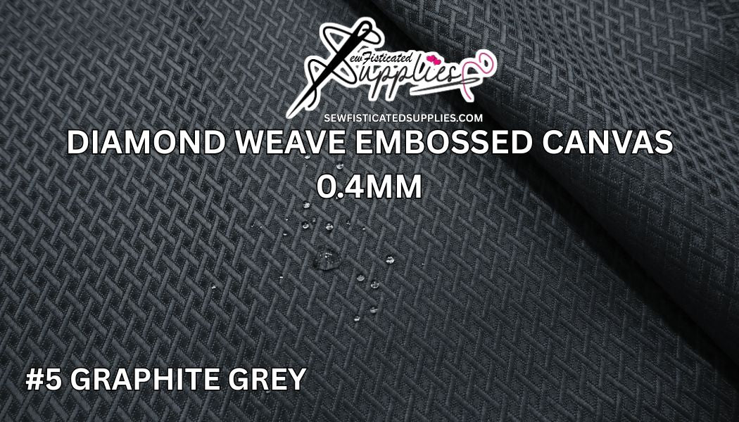Diamond Weave Embossed Canvas - #5 GRAPHITE GREY