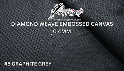 Diamond Weave Embossed Canvas - #5 GRAPHITE GREY