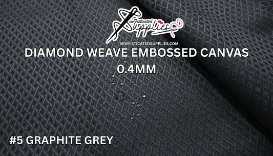 Diamond Weave Embossed Canvas - #5 GRAPHITE GREY