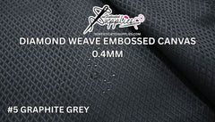 Diamond Weave Embossed Canvas - #5 GRAPHITE GREY