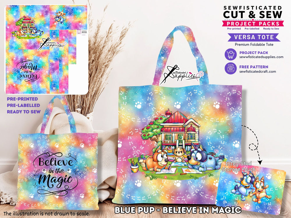 VERSA TOTE - BLUE PUP (BELIEVE IN MAGIC)