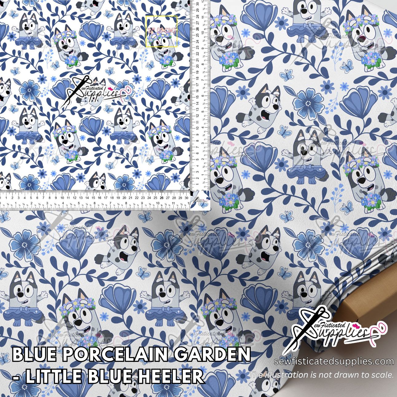PO7 - BLUE PORCELAIN GARDEN (LITTLE HEELER)