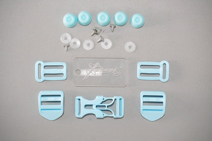 Backpack Hardware Set - Ladder Locks, Chest Buckle, Purse Feet