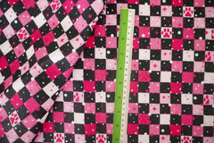 CHECKERED - MIDNIGHT PINK PAWS