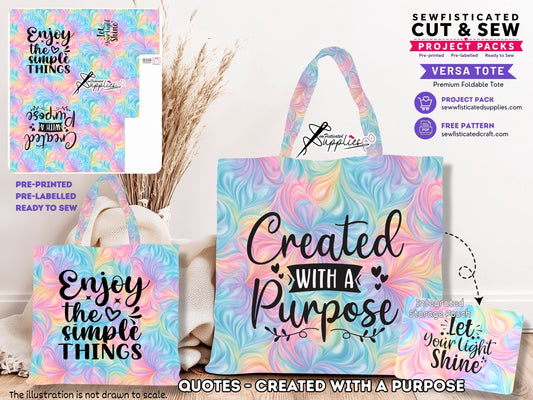 VERSA TOTE - QUOTES (CREATED WITH A PURPOSE)