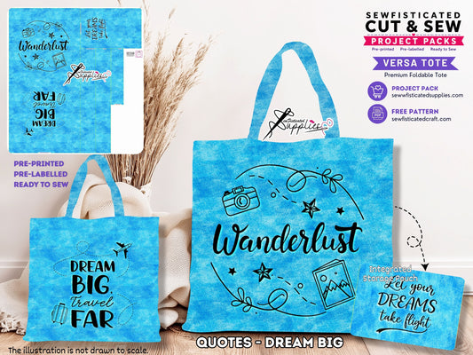 VERSA TOTE - QUOTES (WANDERLUST)