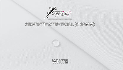 Sewfisticated Twill - WHITE
