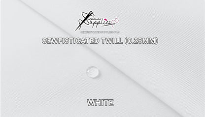 Sewfisticated Twill - WHITE