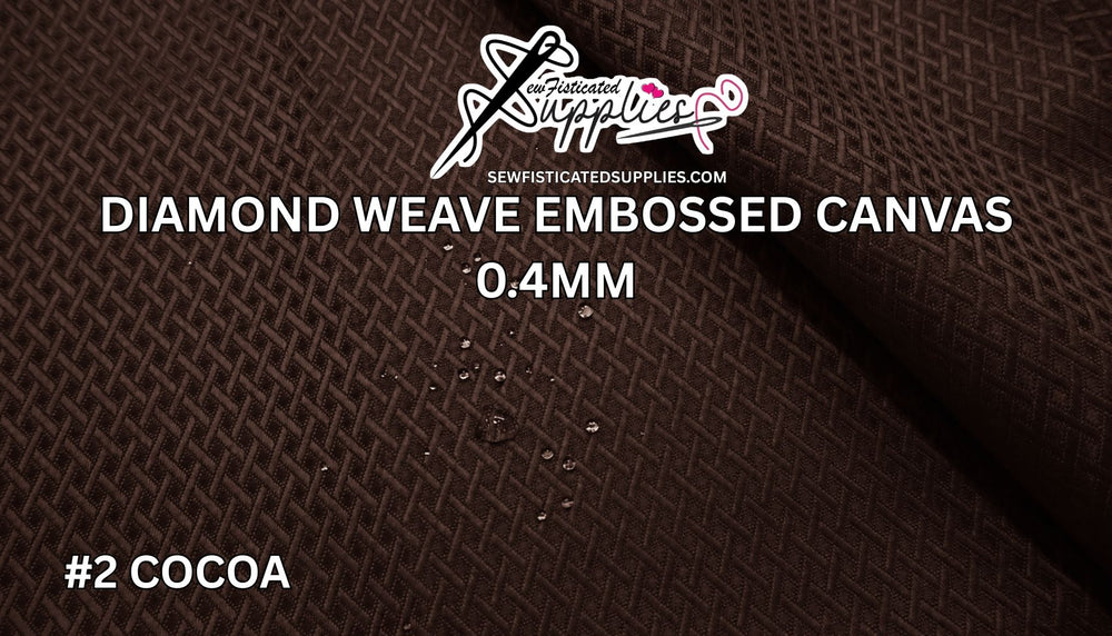 Diamond Weave Embossed Canvas - #2 COCOA