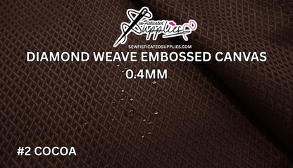 Diamond Weave Embossed Canvas - #2 COCOA